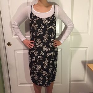 Dark Green Floral Dress